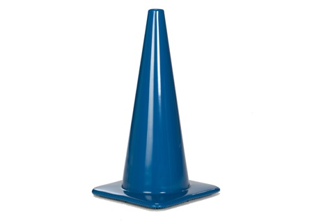 18 inch Blue PVC 3 lb Traffic Cones