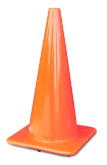 Case of 8 28" Lime Green Parking Cones or Traffic Cones 