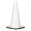 18 inch White PVC 3 lb Traffic Cones