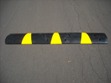 Rubber Speed Bump, Stripes, Dual Cable Protectors, 6 ft