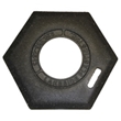 16 lb Recycled Rubber Hexagon Base for Channelizing Cone