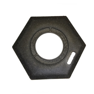 16 lb Recycled Rubber Hexagon Base for Channelizing Cone