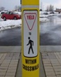 Pedestrian Crossing Decal or Sticker for FlexBollard