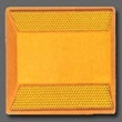 2 Way Yellow Amber 4 inch Reflective Square Raised Traffic Pavement Markers, 1.44 ea, Case of 50