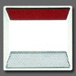 2 Way Clear Red 4 inch Reflective Square Raised Traffic Pavement Markers, 1.44 ea, Case of 50