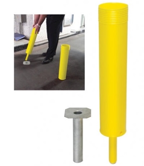 Removable Delineator Post with Galvanized Receptacle