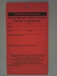 Rhino Wheel Boot Immobilizer Tags, Pkg of 250