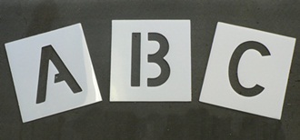 10 inch high Letter Plastic Reusable Stencil Set, A-Z