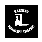 Warning Forklift Traffic Safety Warehouse Plastic Stencil