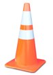 28 inch Orange Highway Safety Traffic Cones, Reflective Collars