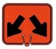 Both Lanes Open Traffic Cone Sign