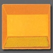 1 Way Yellow Amber 4 inch Reflective Square Raised Traffic Pavement Markers, 1.27 ea, Case of 50